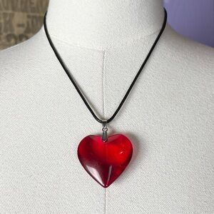 Red Heart Pendant Necklace